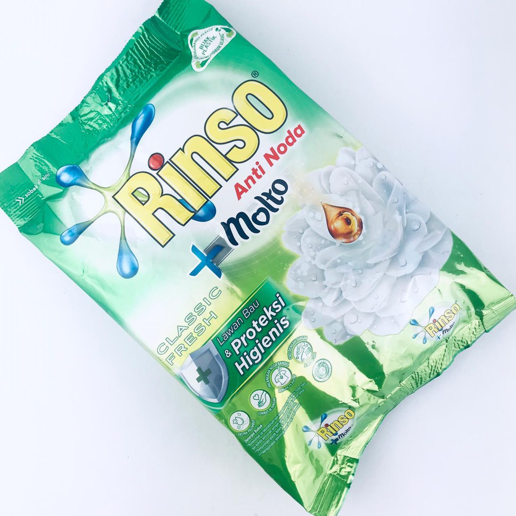 Rinso + Molto / Deterjen Bubuk / Anti Noda / Classic Fresh / 770g