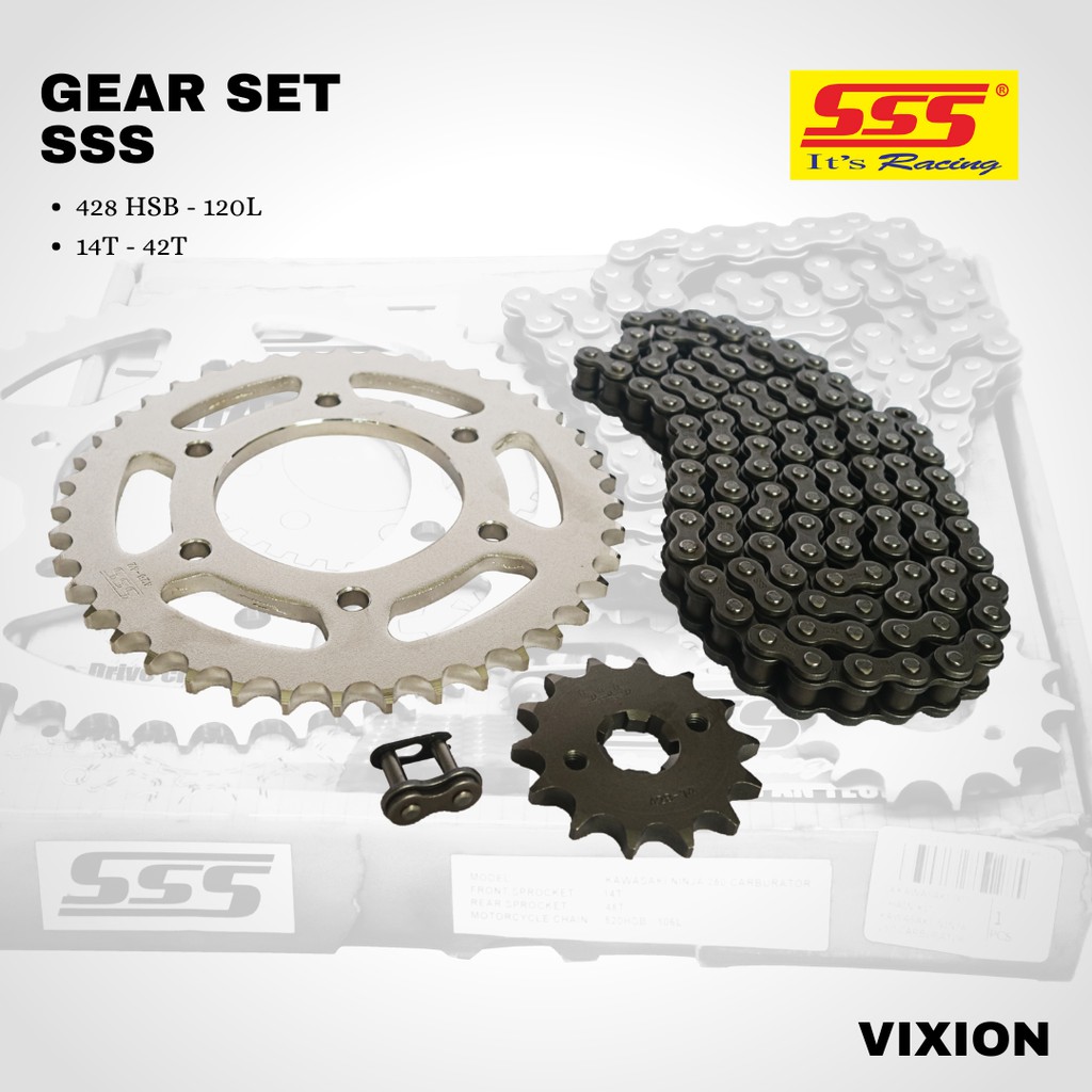 Gear gir set paket sss Vixion old 428 14 42