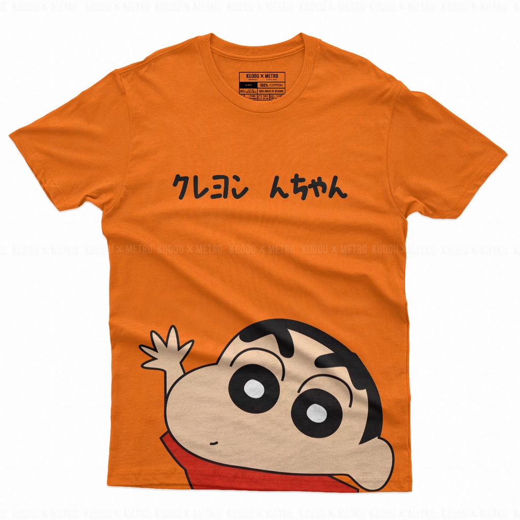 Tshirt Shinchan Orange Crayon Shinchan Karakter Kartun Premium Unisex