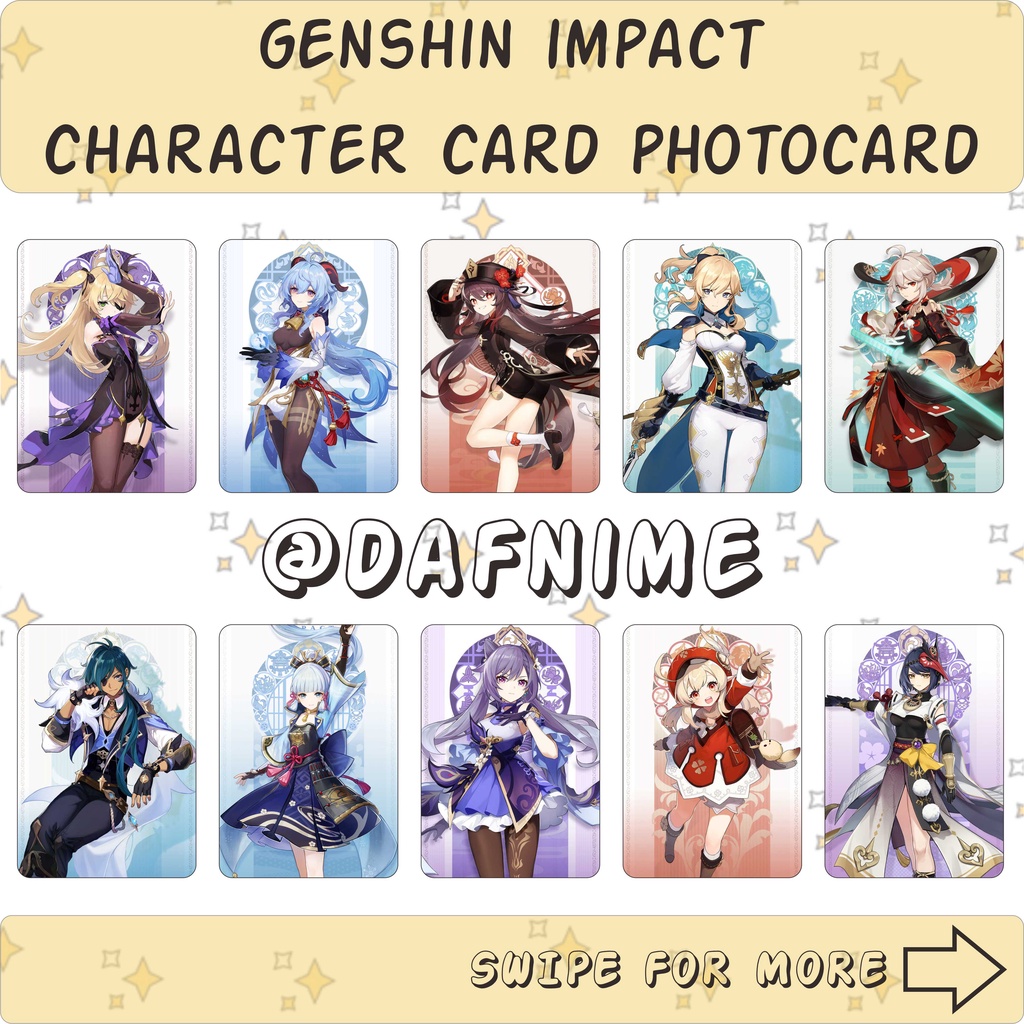 GENSHIN IMPACT CHARACTER CARD EDITION PHOTOCARD