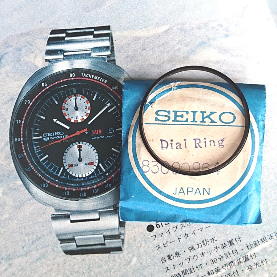 Dial/Chapter Ring untuk Seiko 6138-0010/0011/0017 Chronograph | UFO