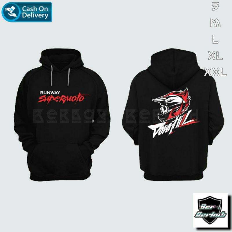 Jaket Supermoto Downhill Runaway | Hoodie Supermoto Downhill | Jaket Hoodie Supermoto Indonesia