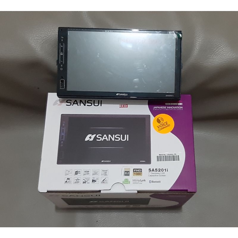 Head Unit Android 7 inch SANSUI SA5201i Type RED Voice Command 7inch Mobil SA-5201i SA 5201 i
