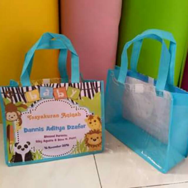 

tas souvenir ultah kombinasi mika custom