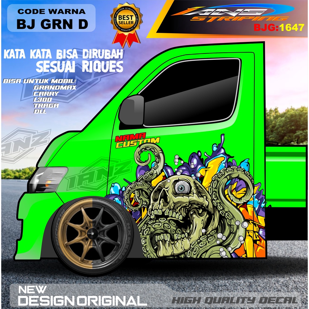 STIKER VARIASI PINTU CARRY PICK UP / DECAL PINTU TRAGA GRANMAX / STIKER MOBIL PICK UP / STIKER MOBIL