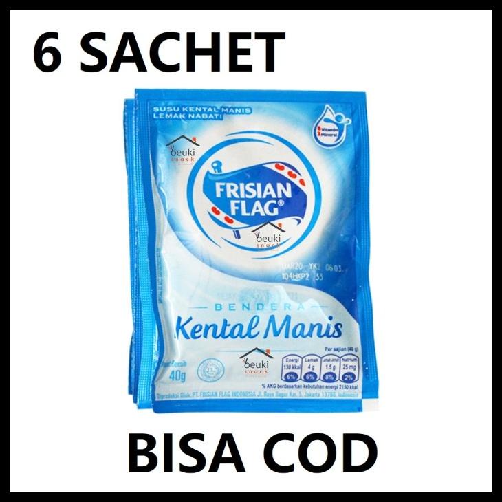 

SKM SUSU KENTAL MANIS PUTIH FRISIAN FLAG BENDERA 1 RENCENG 6 SACHET KODE 896