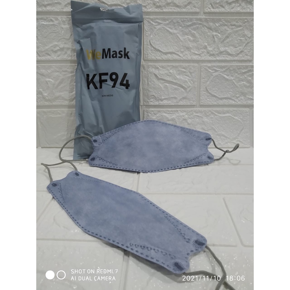 MASKER KF94 MOUSON ISI 10PC Masker KF 94 4ply Masker 4D EVO isi 10pcs-KF94 SILVER BLUE 10p