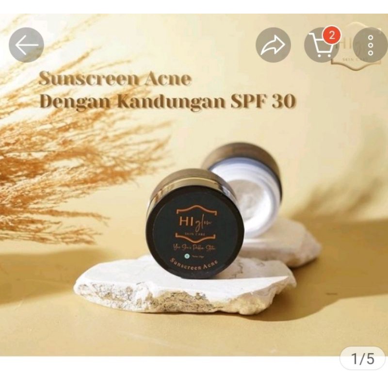 suncreen acne HiGlow skincare
