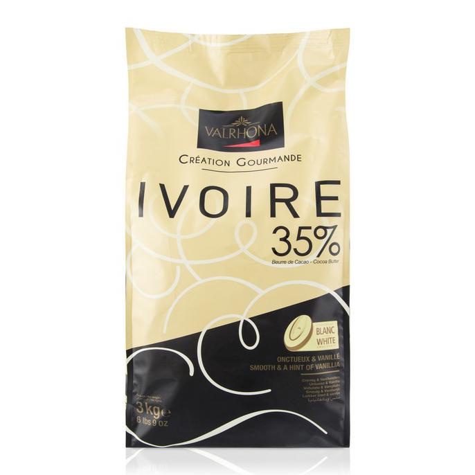 

Valrhona Ivoire White Chocolate Couverture Coklat Coin Putih 250gr