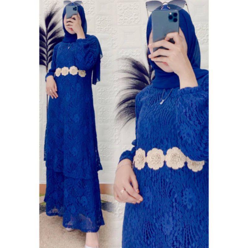 Gamis Malaysia Brokat Renda Prada. TOP NEW LOOK