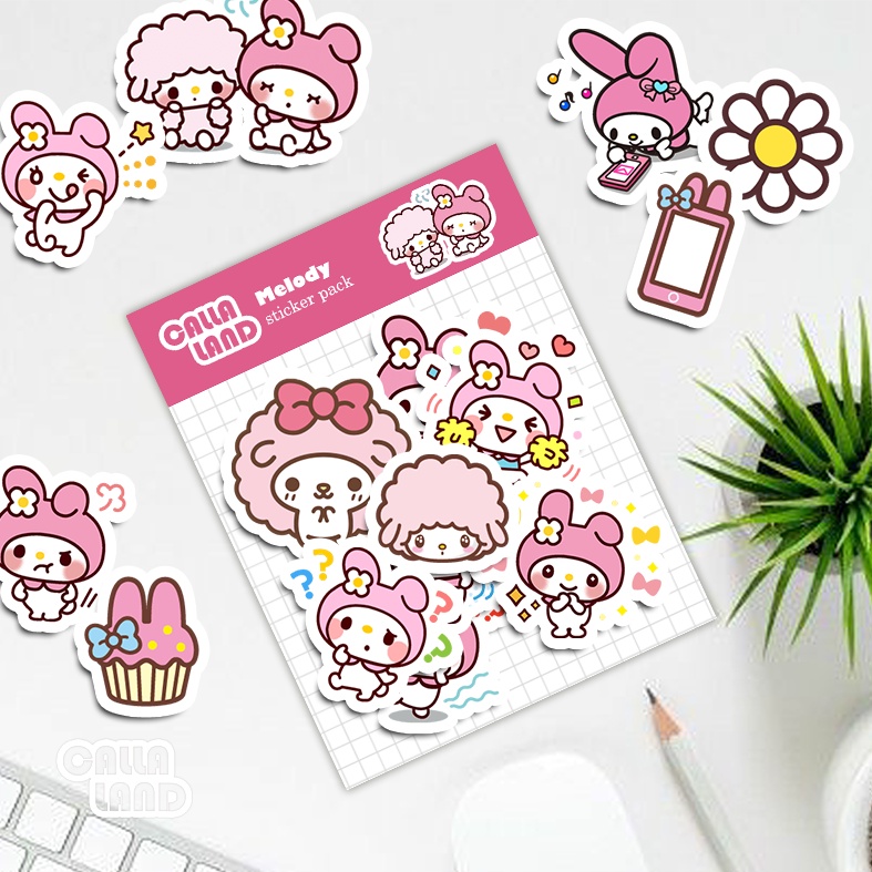 

Calla Land 15Pcs Sticker Pack Bentuk [MELODY] Aesthetic for Bullet Journal Decoration Planer Diary Scrapbook DIY Gift