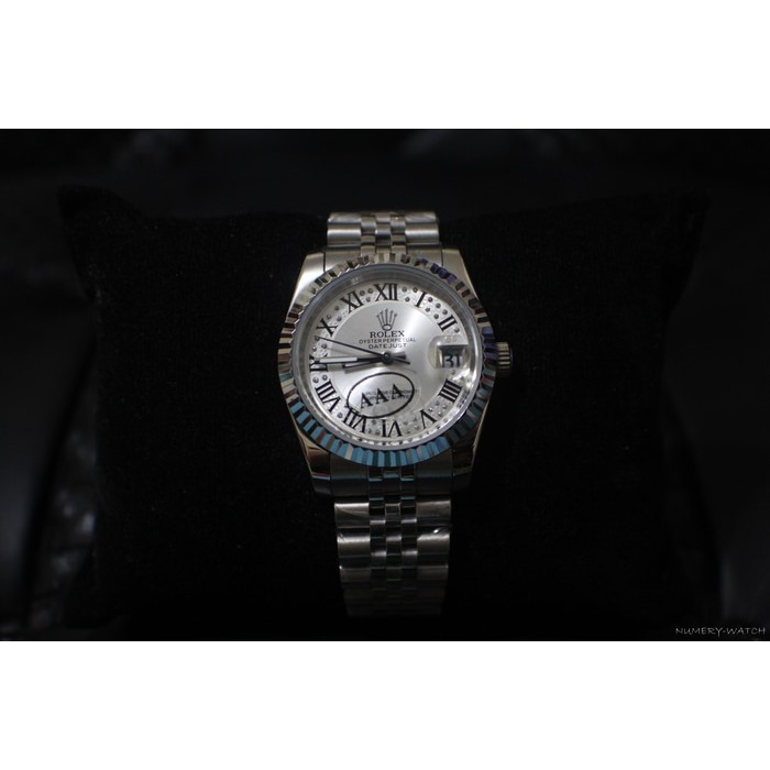 Jam Tangan Rolex Silver Date Just Oyster Perpetual Size Big
