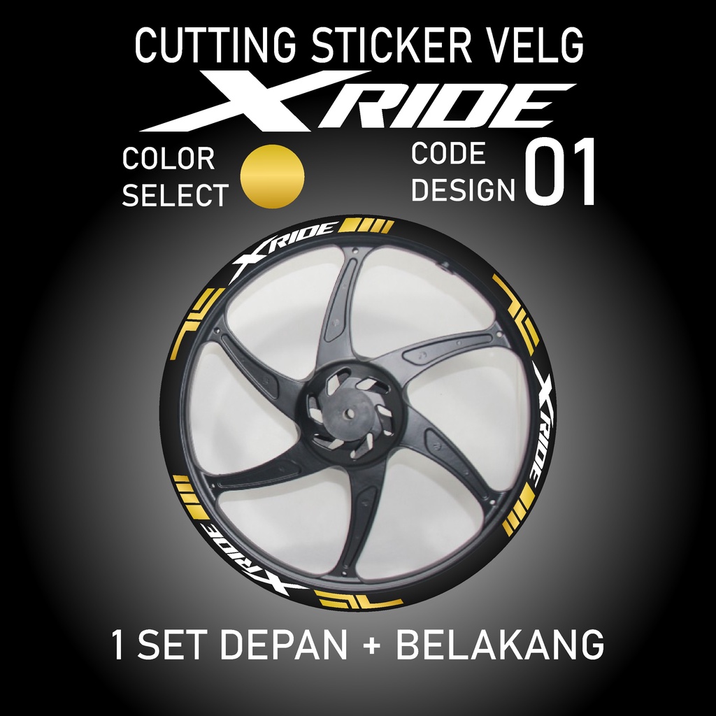 Kenzie Sticker - Aksesoris Stiker Cutting Sticker List Velg Yamaha XRIDE 125 New Old Racing Lis Pele