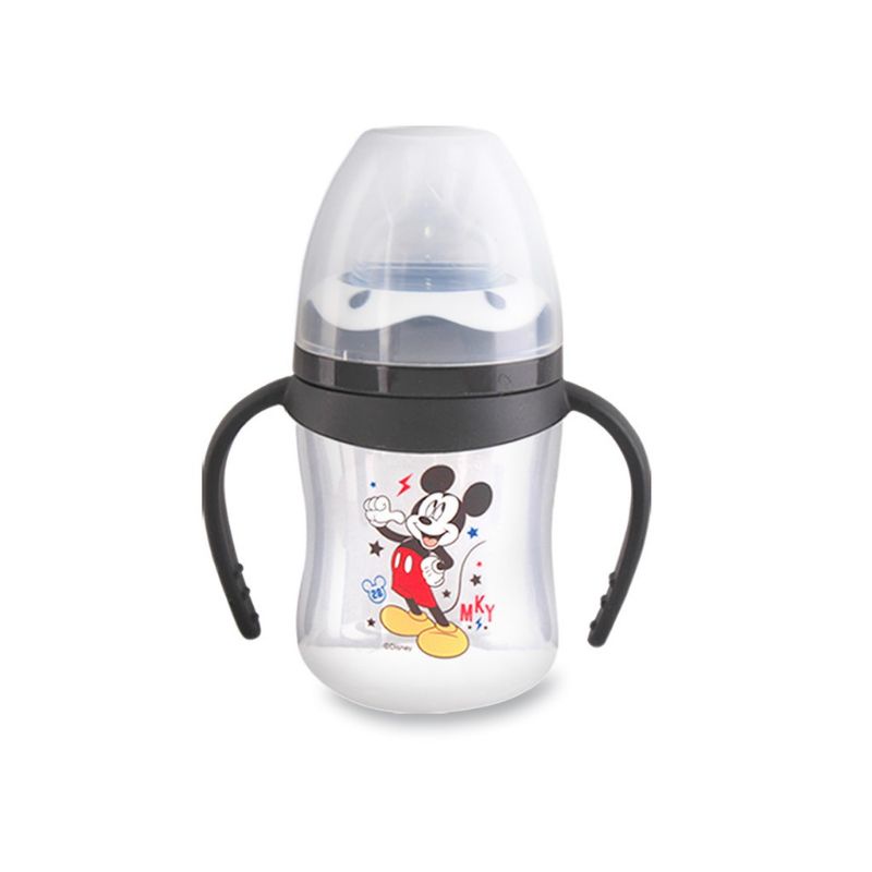 Lusty Bunny Wide Neck Bottle Mikey Minnie With Handle  Lusty Bunny Botol Susu Wide Neck Mikey Minnie