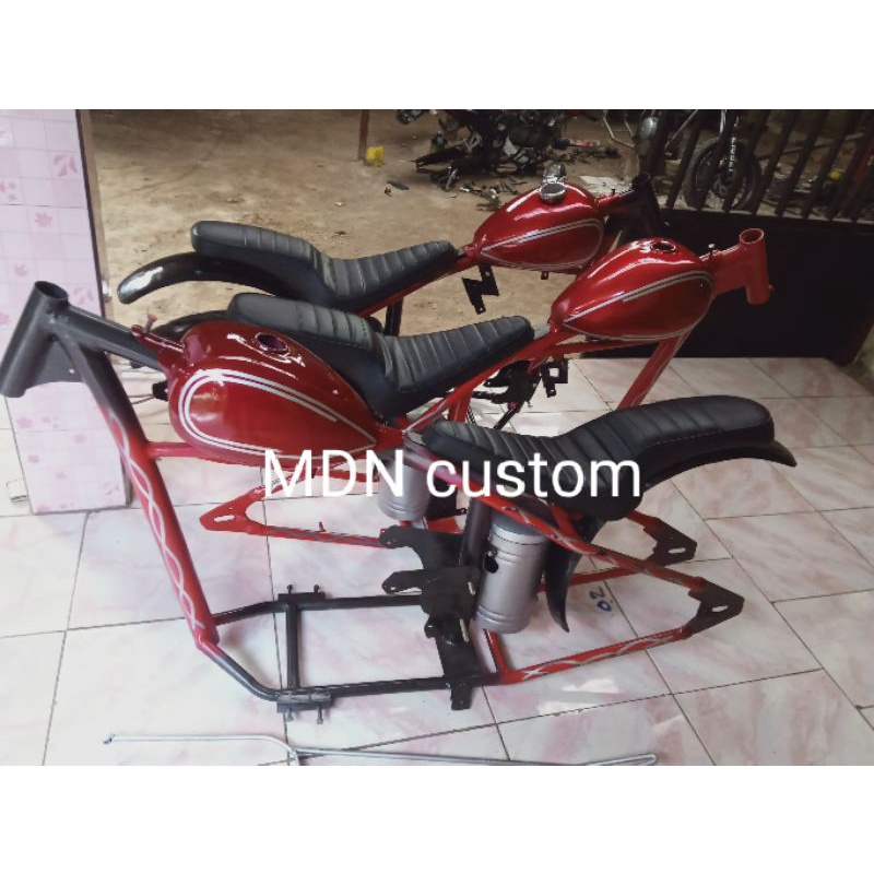 rangka frame Chopper PNP Honda gl Tiger Mega