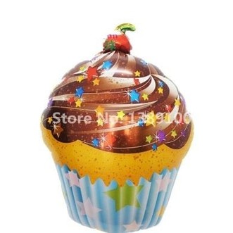 Balon Foil Cup Cake Coklat (60cm)
