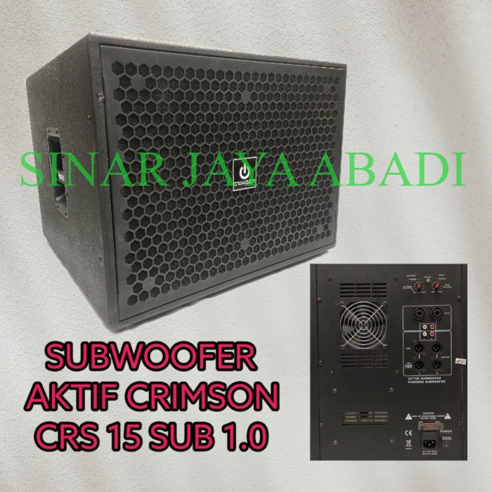 Sub woofer SPEAKER SUBWOOFER AKTIF CRIMSON CRS 15 SUB 1.0 15 INCH ORIGINAL