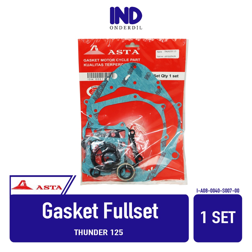 Gasket Perpak-Fullset-Topset Paking-Packing Full-Top-Set Thunder 125 Merk Asta
