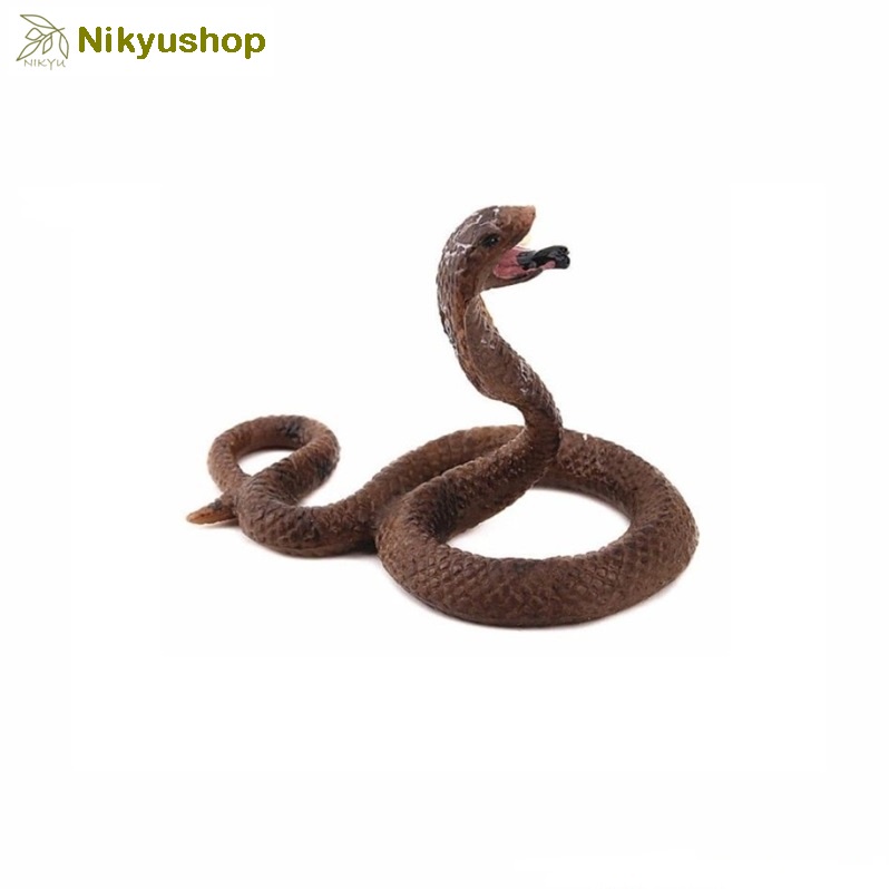 [Nikyushop] Mainan Pajangan Miniatur Hewan Binatang Ular Kobra Figure Animal Snake Cobra