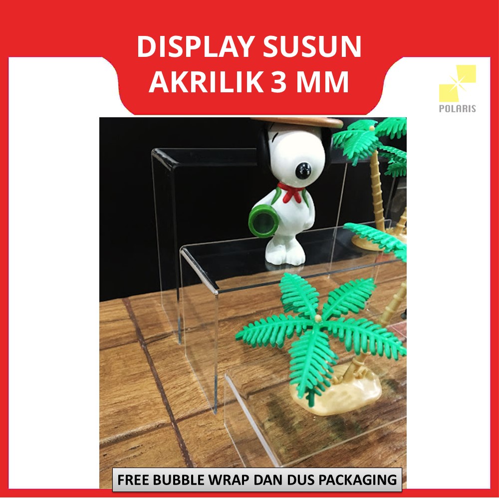 ACRYLIC STAND DISPLAY ACTION FIGURE-TEMPAT DISPLAY SUSUN UNTUK GELANG/AKSESORIS/JAM/PERHIASAN-DISPLAY RAK KOSMETIK DAN SKINCARE AKRILIK