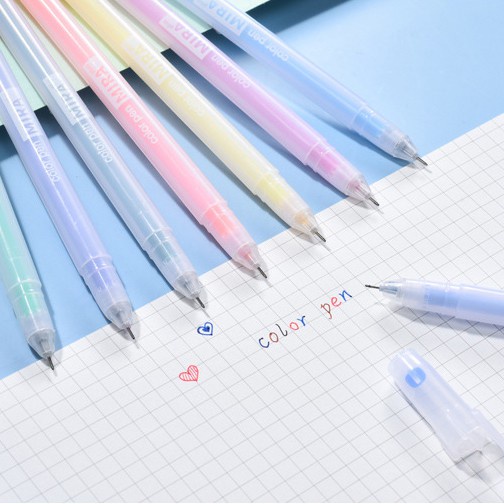 1pc Pulpen Gel 0.5mm Warna Biru Kawaii Untuk Jurnal / Stationery Sekolah