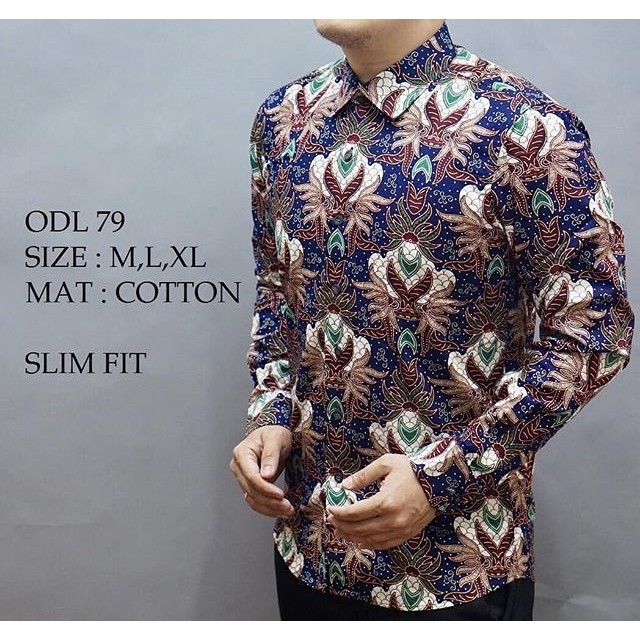 KEMEJA BATIK PRIA SLIM FIT / BAJU BATIK PRIA SLIM FIT ODL79