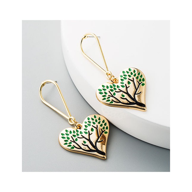 LRC Anting Gantung Fashion Red Love Drop Tree Earrings D70576