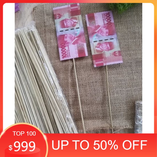 Tusukan buket uang 50pcs - tusuk buket uang - lidi tusuk buket - tangkai buket uang - bahan craft