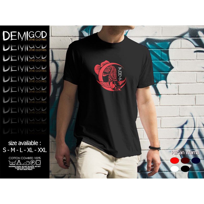 Tshirt kaos baju ikan arowana/arwana - demigod. id