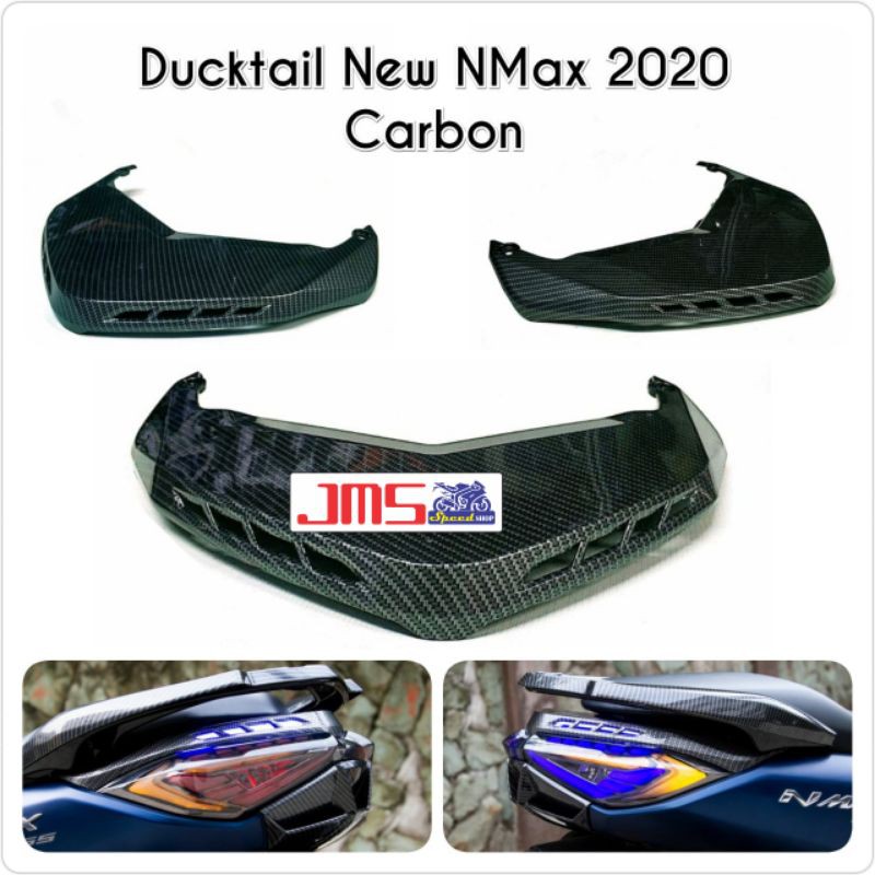 cover tutup carbon ducktail lampu stop belakang yamaha nmax new 2020 nemo ok