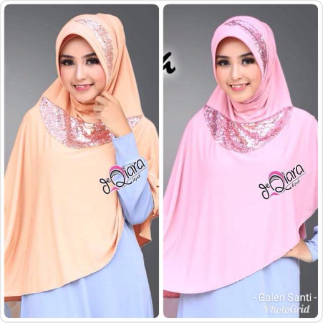 Hijab brand original DeQiara bergo sequinta