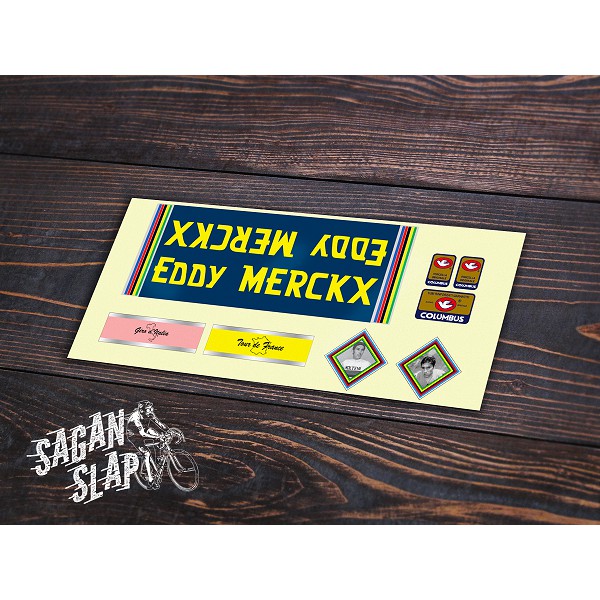 Sticker Decal Frame Sepeda Eddy Merckx Vintage