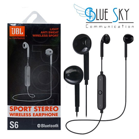 HEADSET EARPHONE BLUETOOTH SPORT S6