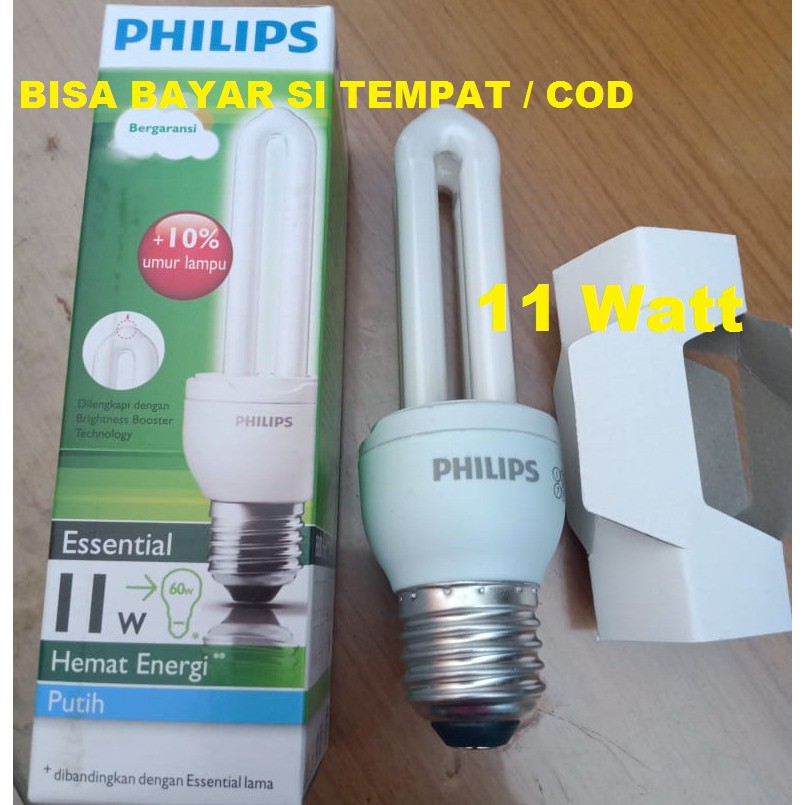 Lampu Philips Essential 11 w lampu jari philips / ESS 11 WATT lampu philip essential 11 watt