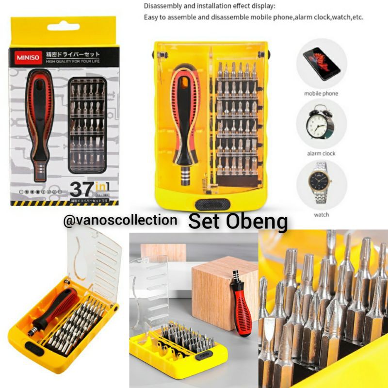 Miniso Screwdriver Set Obeng 37in1