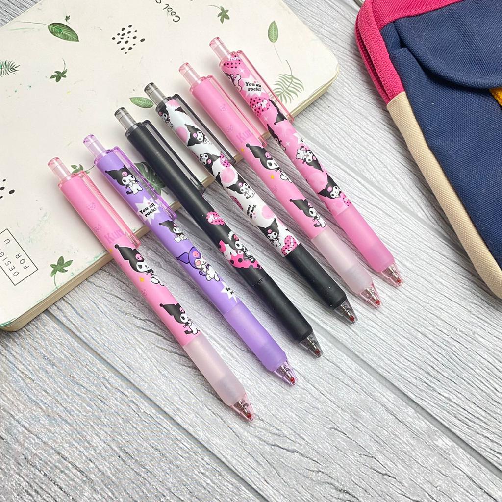 1 lusin (12pcs)Pulpen cetek mekanik karakter hewan lucu pen kekinian pen gel karakter imut lucu alat tulis kantor ready