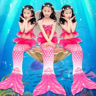  Baju  Renang One Piece Model Mermaid Aksen Renda  Untuk Anak  