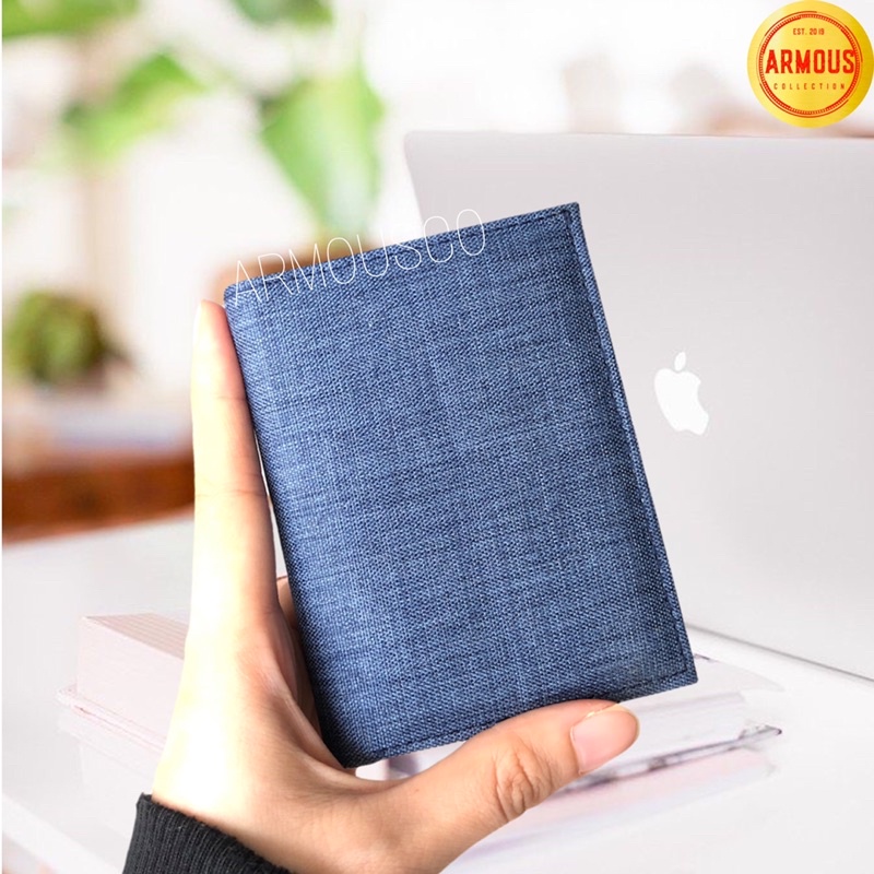 DOMPET KARTU CARD HOLDER SOFT DENIM NAVY PRIA WANITA