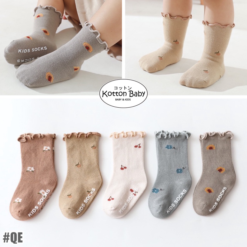 0-3 thn | KAOS KAKI BAYI ANAK IMPOR NEWBORN SOCKS PEREMPUAN catalog QN QE