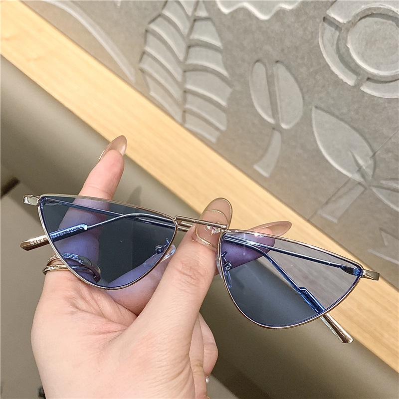 2021 new metal triangle fashion ins street photography sunglasses