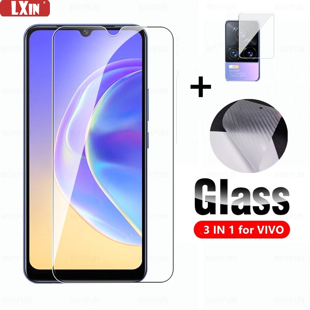 3 In 1 Pelindung Lensa Kamera Depan Untuk Vivo Y21 Y21T Y21S Y33S Y20 Y20i Y12S V23E V21E Y11 Y12 Y15 Y17 Y19 S1 Pro Y91 Y95 Y30 Y20