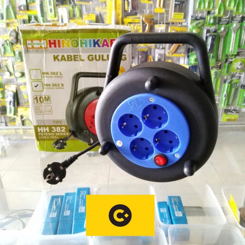 KABEL ROLL 10 M RRT COK SAMBUNG ARDE LISTRIK BOX GULUNG ROL LAMPU CMart