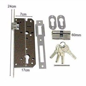 Kunci Pintu Pelor Set SLG - Body Lock Pull Handle Pintu