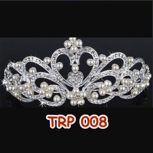 [SIAP KIRIM] AKSESORIS WEDDING HIASAN RAMBUT TIARA PENGANTIN WANITA TRP008