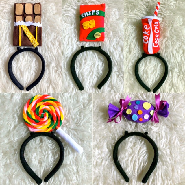 Bando Lolipop Kostum Candy Cosplay Chips Kostum Permen Aksesoris CocaCola Bando Coke Bando Chocolate