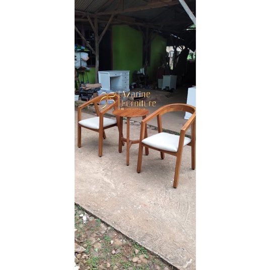 Kursi Teras Modern / Kursi Cafe Jati Modern