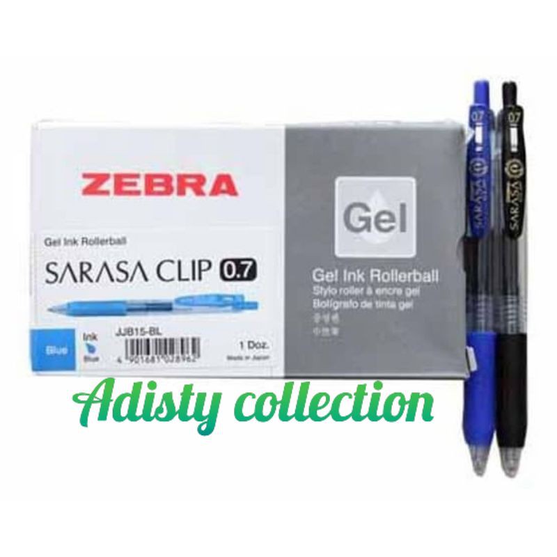 

Pulpen Gel Sarasa Zebra Clip 0.7mm/Pack isi 12 pcs
