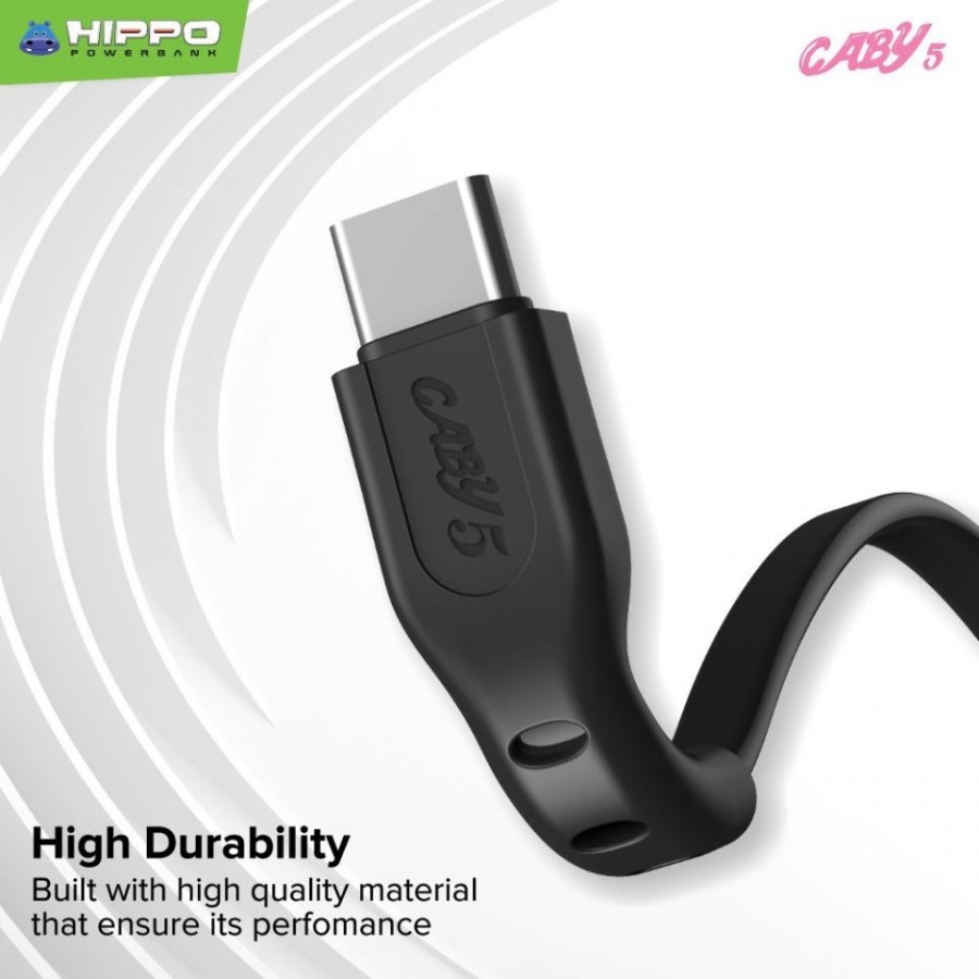 HIPPO CABY 5 Kabel Data Type C Fast Charging QC3.0 -SATUAN ECERAN-