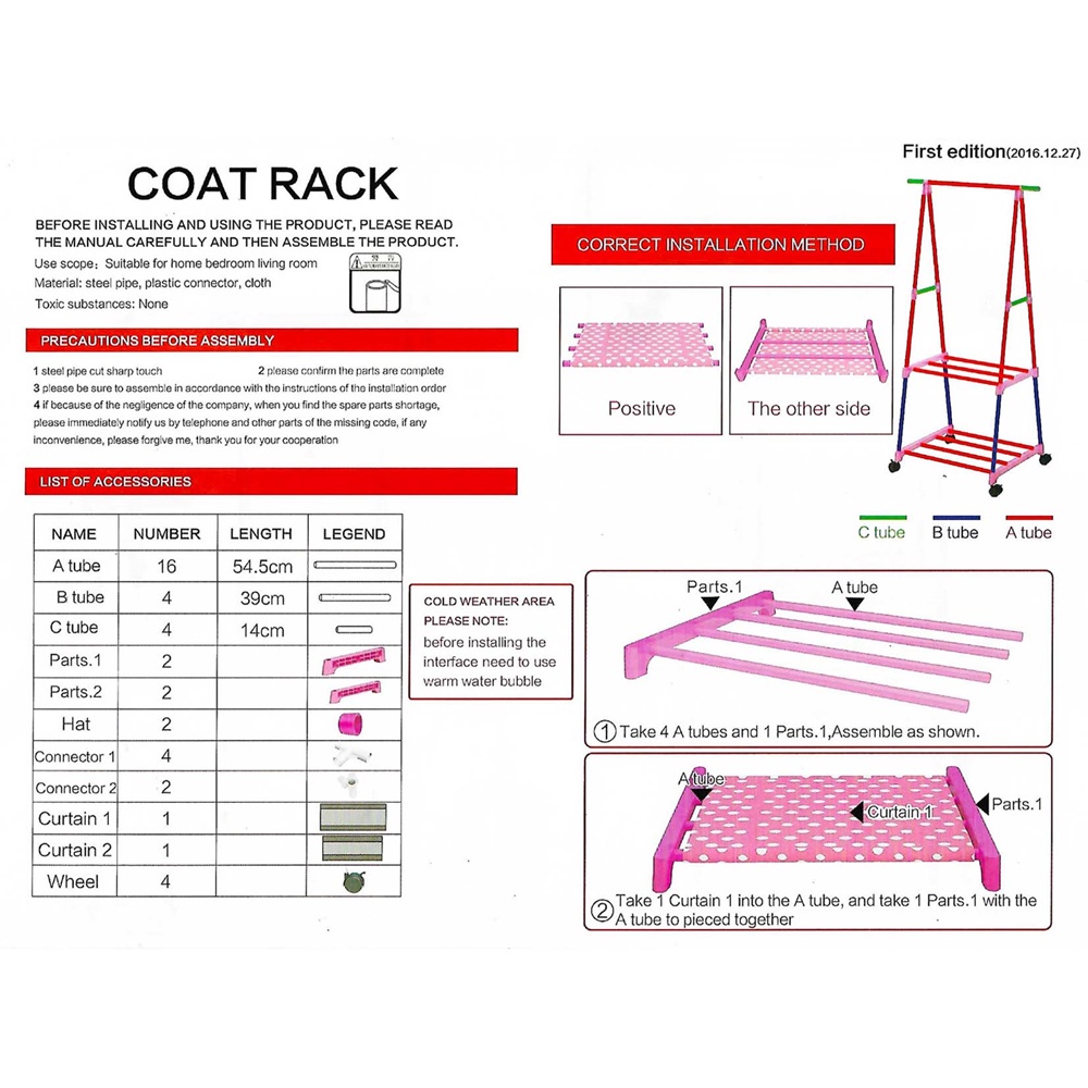 FM - Rak dan Gantungan Baju Segitiga / Triangle Standing Hanger / Rak Baju Segitiga dengan Roda