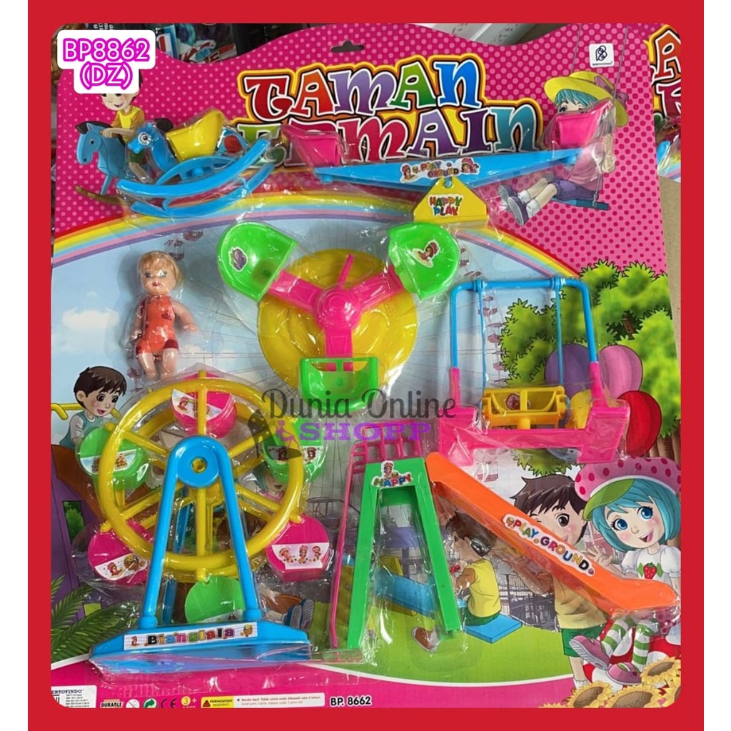 MAINAN ANAK PEREMPUAN TAMAN BERMAIN BARBIE LARGE BP 8862